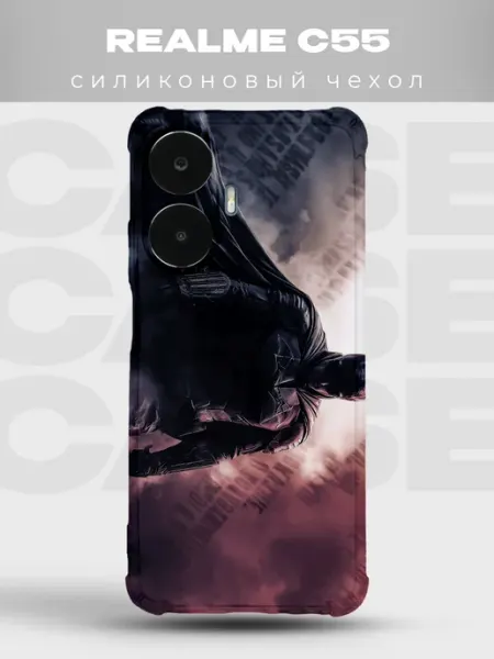 Чехол на Realme C55 Бэтмен тёмный рыцарь готэм batman dc PRINTberries