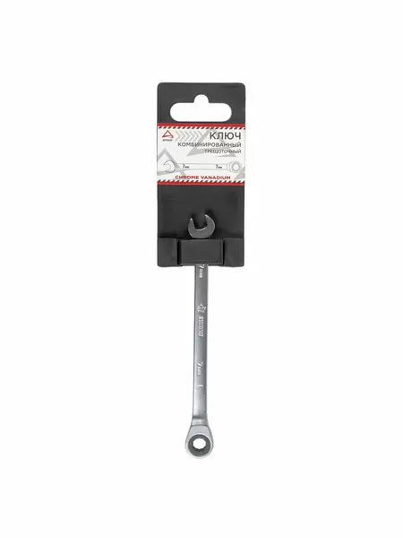 Ключ ARNEZI R1030307, комбинированный, трещоточный, хромованадиевая сталь, 7мм