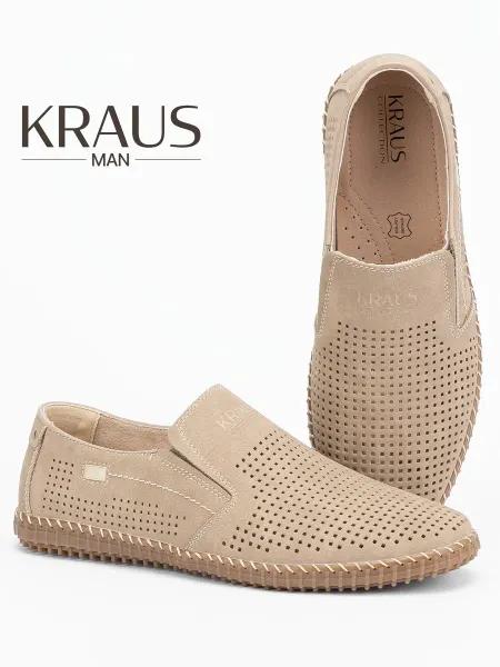 KRAUS Collection Лоферы мужские летние замшевые