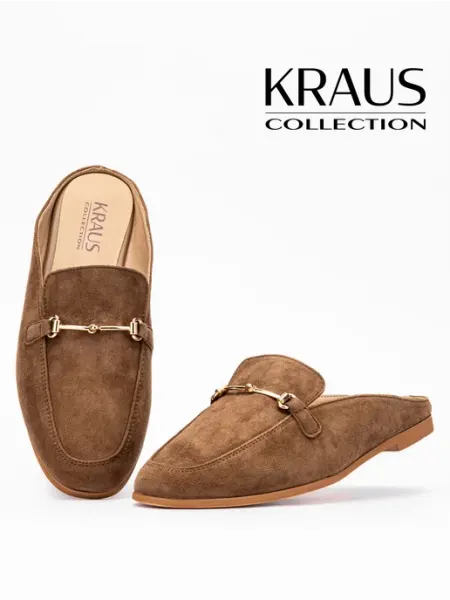 KRAUS Collection Лоферы с открытой пяткой женские натуральная замша