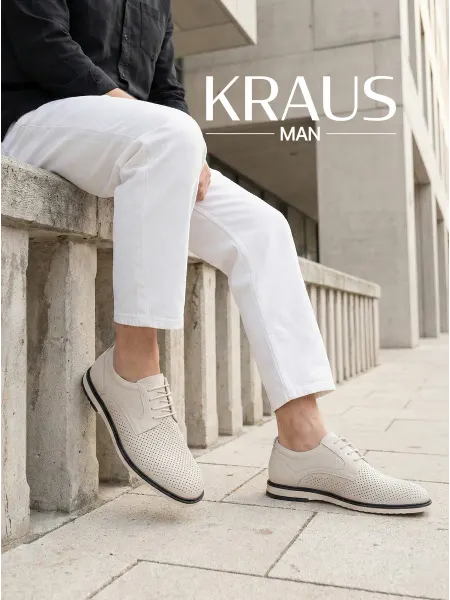 KRAUS Collection Туфли мужские кожаные натуральные летние