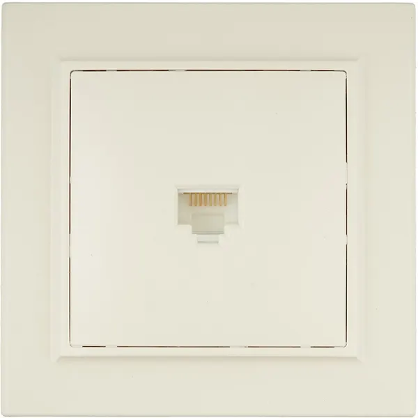Розетка компьютерная EKF Минск встраиваемая бежевая RJ45 (ERK01-035-20)