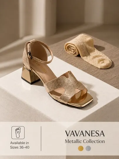 VAVANESA Metallic Collection — Элегантные Женские Босоножки