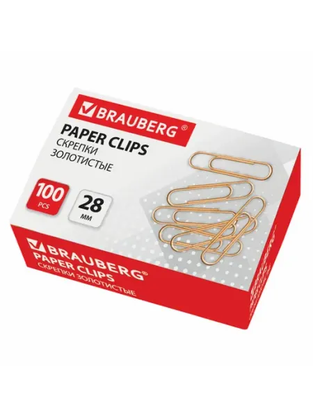 Скрепки канцелярские металлические Brauberg