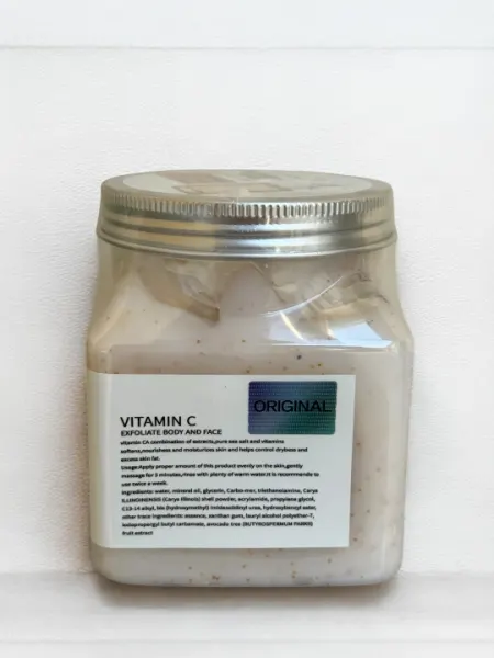 Скраб для лица и тела Wokal Sherbet Body Scrub, с экстрактом малины и клубники, 500/350 г - Средства для душа и ванны