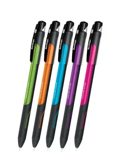 Ручка шариковая 5 шт Вerlingo Color корпус ассорти синяя