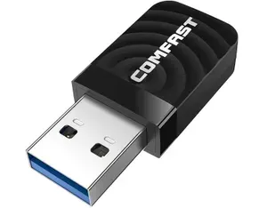 Высокоскоростной (USB 3.0),двухдиапазонный (2.4 и 5.8 ГГц),гигабитный (1300 Mbps),Wifi адаптер Comfast CF 812-AC