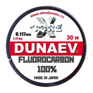 DUNAEV Флюорокарбоновая леска для рыбалки, размотка: 30 м, толщина: 0.148 мм