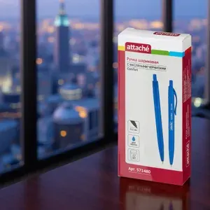 Ручка шариковая автомат. Attache Comfort маслян корп Soft touch 0,5мм 36шт шариковая или гелевая ручка для письма