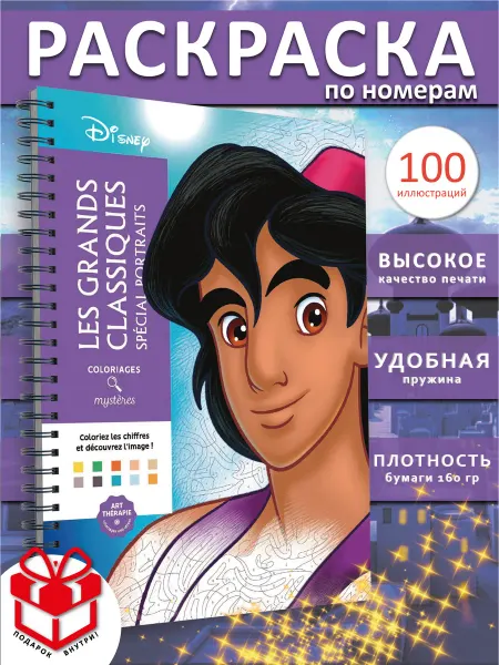 PAINT&CREATE Раскраска по номерам дисней Аладдин Coloriages mysteres ашет