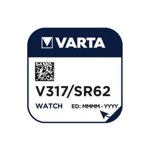Varta Батарейка 317 (SR62, SR516), Ag2O (оксид-серебряный) тип, 11,5 мА•ч, 1,55 В, 1 шт