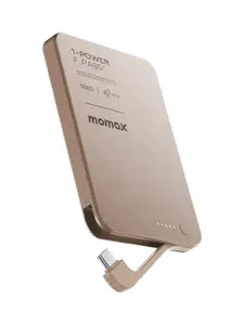Внешний аккумулятор Momax 1-Power F.Pass+ 5000 mAh PD 20W со встроенным кабелем Type-C (IP157)- Bronze