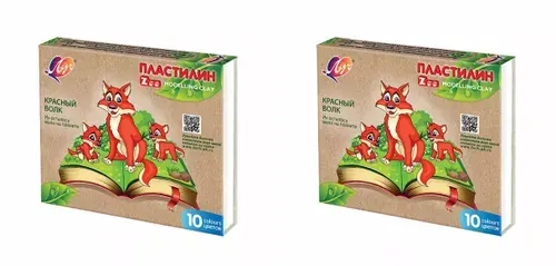 Луч Пластилин Классический Zoo, 10 цветов, 150 г, 2 уп