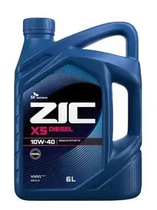 ZIC X5 Diesel 10W-40 Масло моторное, Полусинтетическое, 6 л