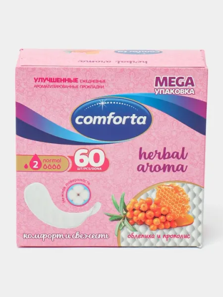 Ежедневные прокладки Comforta облепиха, 60 шт