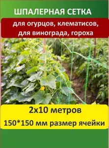 Greengo Сетка садовая шпалерная,Пластик,10х2м