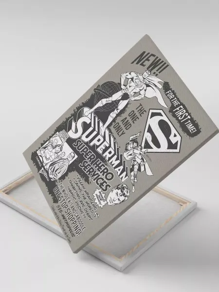 Nuobi my Style Картина на холсте Супермен Супергерой DC Comics Ретро Принт