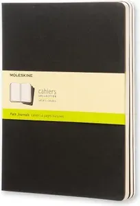 Блокнот Moleskine Cahier Journal черный, XLarge, 190х250мм, картон, 120 стр., без разлиновки, в упаковке 3 шт.
