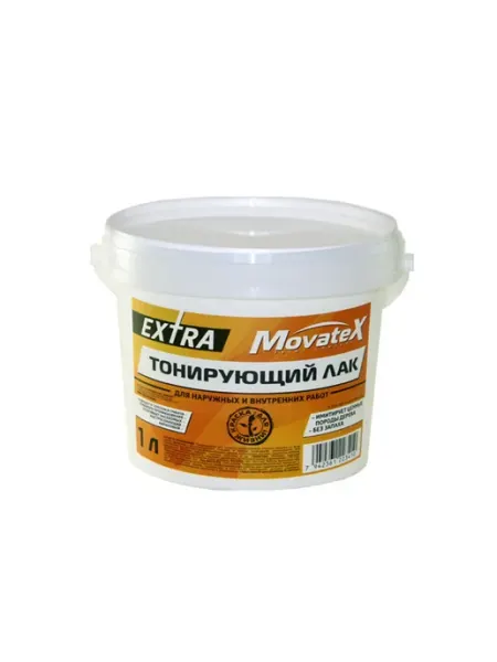 MovateX PAINT COMPANY Movatex Лак тонирующий Movatex EXTRA орех темный 1кг Н00051