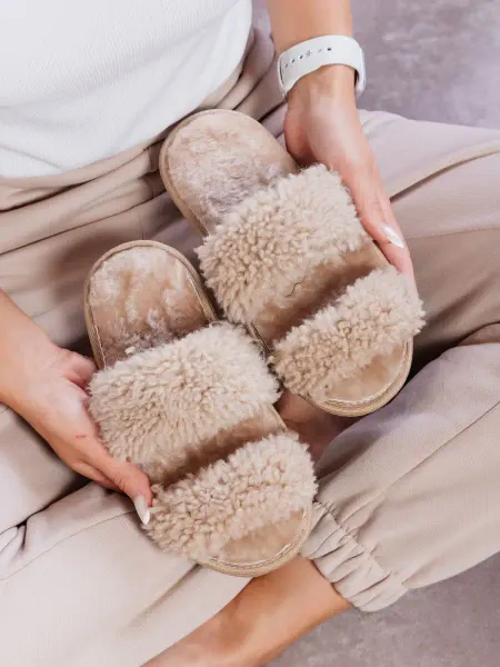 Original Fur company Тапочки домашние из натуральной овчины