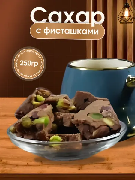 Improvisation Company Сахар с фисташками кусковой варёный 250 гр