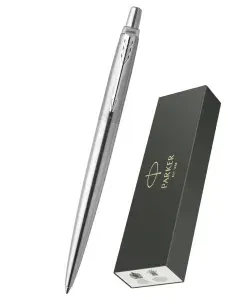 PARKER Ручка шариковая "Jotter Core Stainless Steel CT", корпус серебристый, хромированные детали, синяя, 1953170