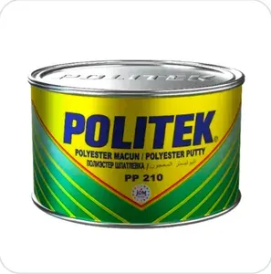 Шпатлевка автомобильная универсальная Politek (Политек) полиэстер шпатлевка 2600 гр + отвердитель, автомобильная шпаклевка 2,6 + отвердитель