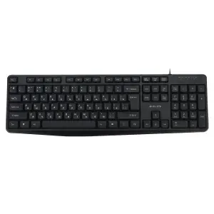 Клавиатура KLIKS 205K, мембранная, проводная, USB, черный (LW-205K)