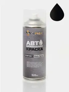 Краска CHEVROLET, код 22Y, MINERAL BLACK, автомобильная эмаль FixPaint Spray в аэрозольном баллончике 520 мл