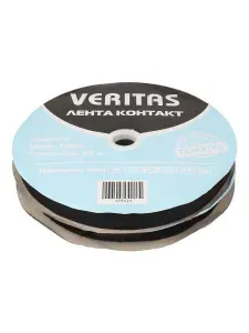 Лента контакт (липучка) цв черный 25мм (боб 25м) В Veritas
