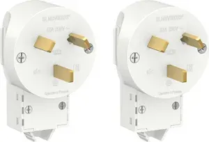 Вилка силовая переносная Systeme Electric Blanca BLNSV003231 2Р+N 32А пластиковая IP20 белая (комплект из 2 шт)