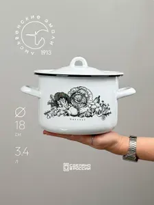 Кастрюля "OLKUSZ-LYSVA" Harvest, эмалированная сталь 3,4 литра