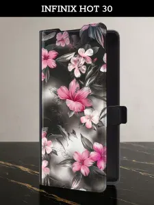 Чехол-книжка на Infinix Hot 30 (Инфиникс Хот 30) с картой эстетичный