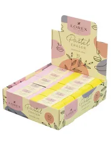 Ластик 30 шт LOREX PASTEL CONTOUR LOVE, розовый, желтый