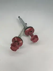 Саморез кровельный 4,8*50 (51) мм RAL-3011 коричнево-красный (50 шт)