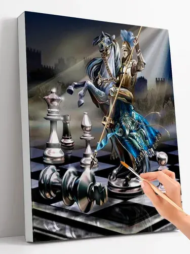 Картина по номерам (40x50) "Шахматы"