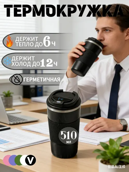CoolMe Автомобильная термокружка для кофе
