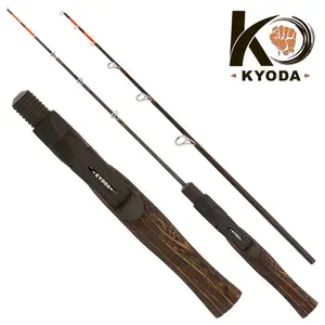 Удочка зимняя KYODA штекерная, углепластик, деревянная ручка, 50см