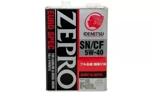 IDEMITSU zepro euro spec 5W-40 Масло моторное, Синтетическое, 4 л