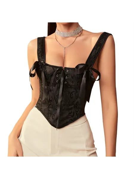 Sadi fashion store Вечерний винтажный корсет на шнуровке топ coquette