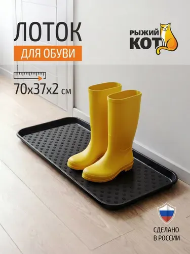 Лоток, поддон для обуви, универсальный, Рыжий кот, 70х37х2 см