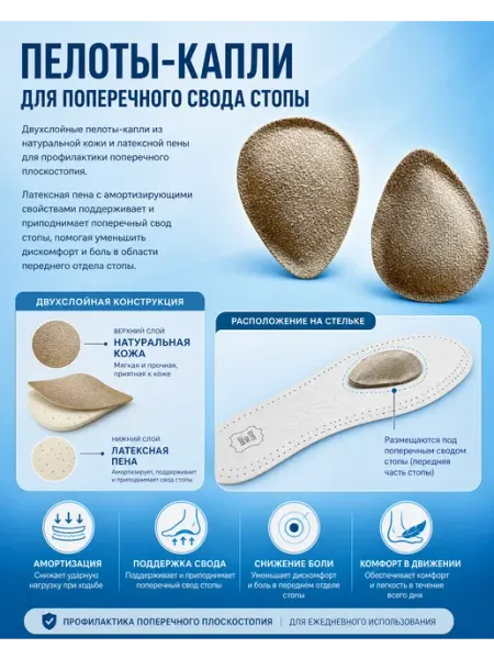 Corbby Пелот Капля поперечного свода стопы DROP