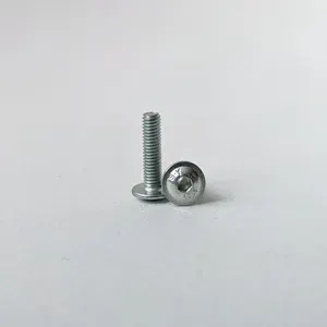 Винт М3х12 с полукруглой головкой с буртом, ISO 7380-2, оцинкованный, под шестигранник