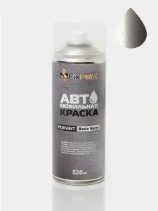Краска MERCEDES-BENZ, код 859U, MOJAVE SILVER, автомобильная эмаль FixPaint Spray в аэрозольном баллончике 520 мл
