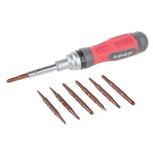 Отвертка с трещоткой со сменными стержнями ARNEZI R2042005