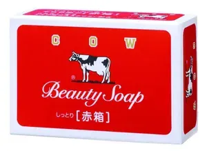 COW Мыло молочное кусковое твердое для рук с ароматом роз, 1 шт 90 гр