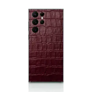 Наклейка Glueskin из натуральной кожи CROCO для Samsung Galaxy S24 Ultra
