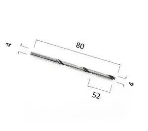 Фреза DJTOL N1LX452 спиральная однозаходная стружка вверх (по дереву, композиту (АКП), пластику)