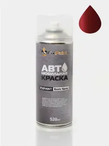 Краска FORD, код AW, KAPOOR RED, автомобильная эмаль FixPaint Spray в аэрозольном баллончике 520 мл