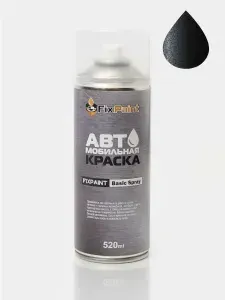 Краска PEUGEOT, код KTX, NOIR OBSIDIEN, автомобильная эмаль FixPaint Spray в аэрозольном баллончике 520 мл